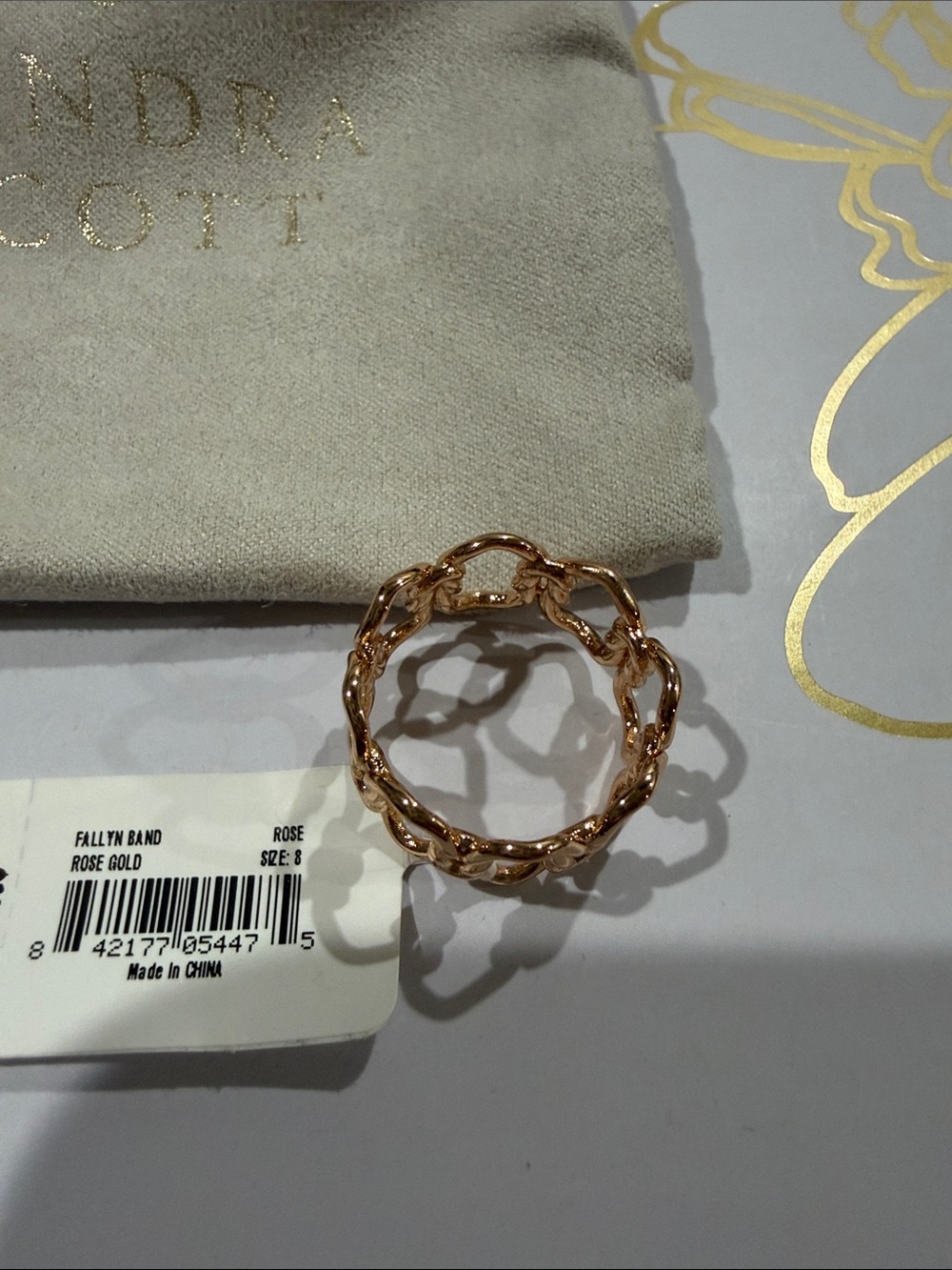 KENDRA SCOTT FALLYN RING ROSE GOLD 8 9 - Picture 8 of 9
